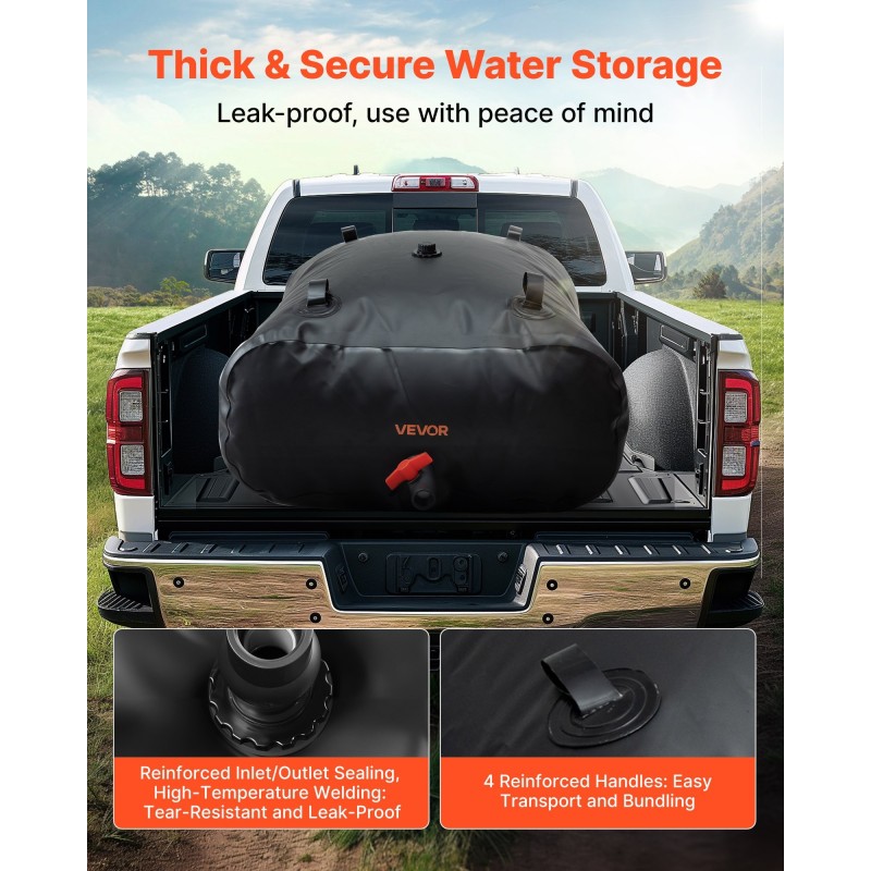 Pehmeä vesivarastosäiliö 330 L 1000D kaksikerroksinen PVC taittuva puutarhakasteluun