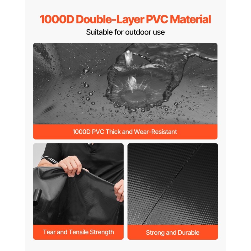 Taitettava vesipussi 113 l 1000D kaksikerroksinen PVC leirintään matkailuajoneuvoihin