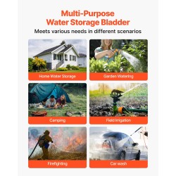 Taitettava vesipussi 113 l 1000D kaksikerroksinen PVC leirintään matkailuajoneuvoihin