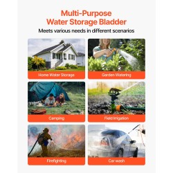 Taittuva vesisäiliö 200 l 1000D kaksikerroksinen PVC leirintään puutarhaan hätävesivarastoksi