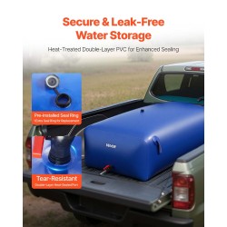 Pussimallinen PVC-muovinen vesipussi 1000 l taitettava vuototiivis ulkokäyttöön