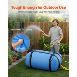 Pussimallinen taittuva TPU vesisäiliö 132 l kulutuskestävä retkeilyyn