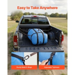 Pussimallinen taittuva TPU vesisäiliö 132 l kulutuskestävä retkeilyyn