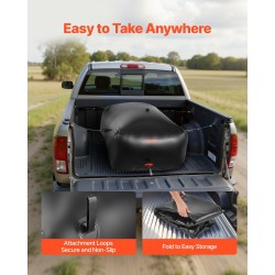 Pussimallinen vesisäiliö PVC-muovinen 540 l taitettava vuototiivis musta