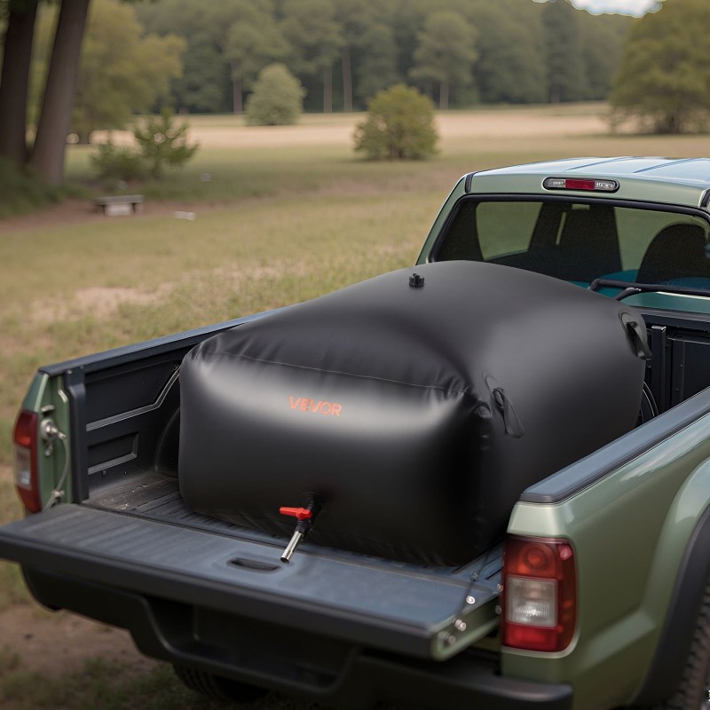 Pussimallinen vesisäiliö PVC-muovinen 540 l taitettava vuototiivis musta