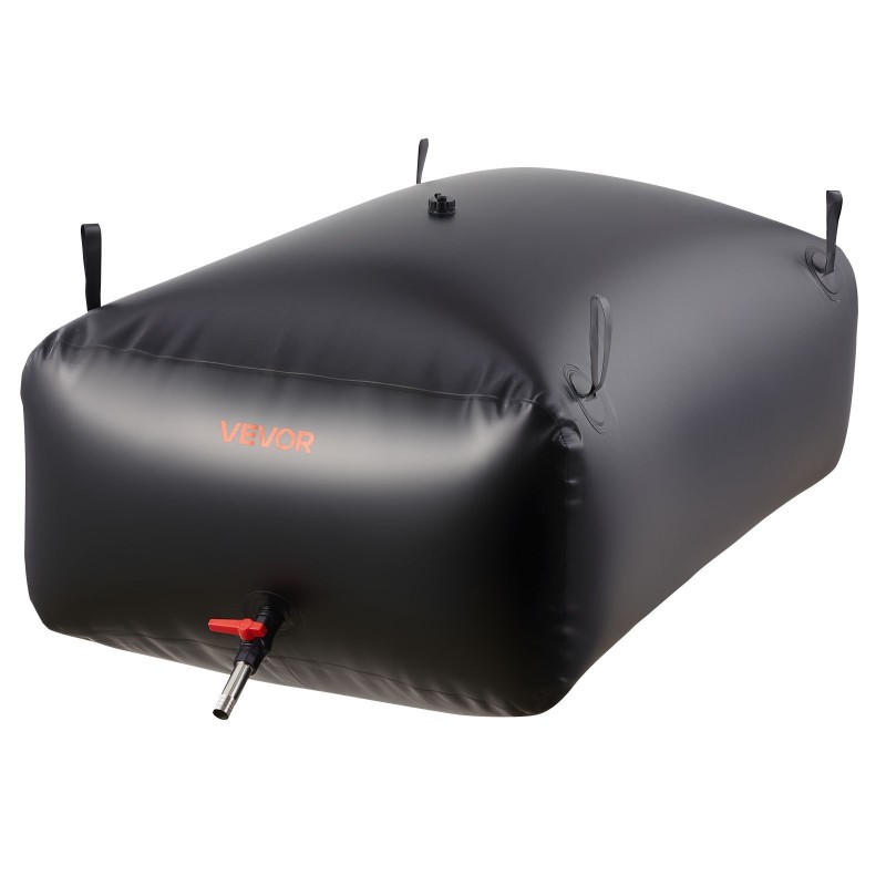 Pussimallinen vesisäiliö PVC-muovinen 540 l taitettava vuototiivis musta