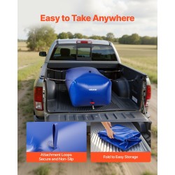 Säkkimallinen vesisäiliö 400 l PVC 1000D taittuva vuototiivis ruostumattomilla liittimillä