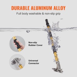 Tasoituslaatikon varsi alumiiniseos 1020–1618 millimetriä 5-osainen säätö liukumaton kahva 360 asteen liike