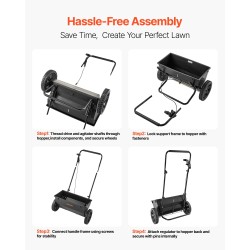 Pudotuslevitin 22,6 kg 460 mm levitysleveys 10 tuuman ilmakumirenkaat siemenille lannoitteille