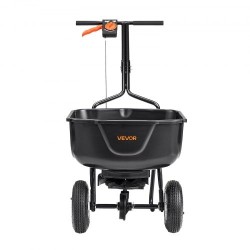 Käveltävä siemen- ja lannoitelevitin 27,2 kg säiliö 0–3 m 8 tuuman renkaat