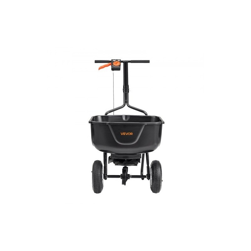 Käveltävä siemen- ja lannoitelevitin 27,2 kg säiliö 0–3 m 8 tuuman renkaat