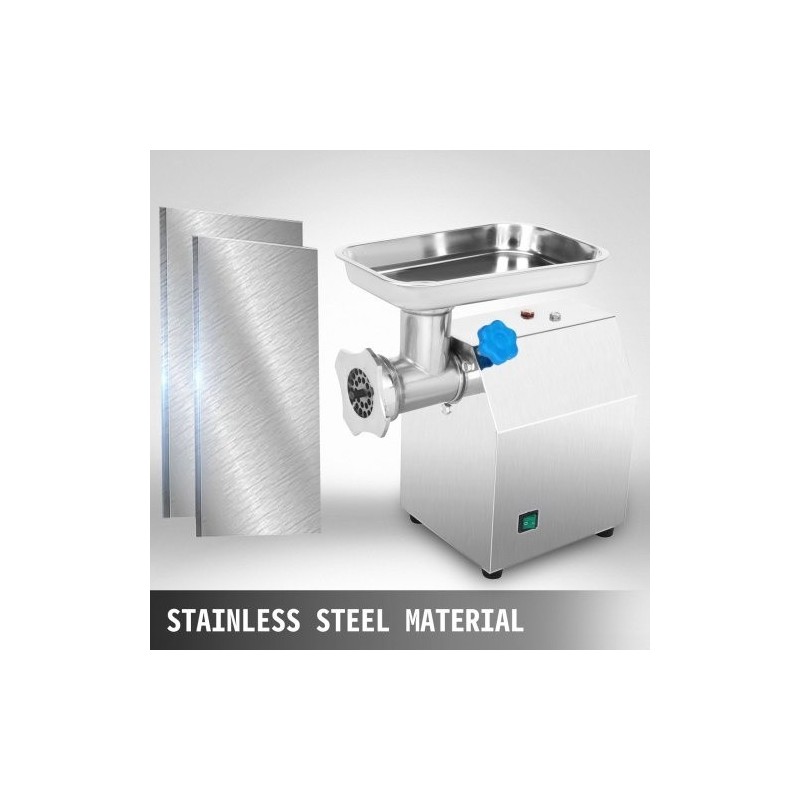 Lihamylly sähköinen 850W ruostumaton teräs galvanoitu hiiliteräsrunko 122 kg tunnissa ammattikäyttöön