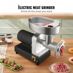 Sähkökäyttöinen lihamylly 1100W 450 kg/tunnissa hiiliteräsrunko 304-ruostumattomat teräsosat makkaran täyttövarustus