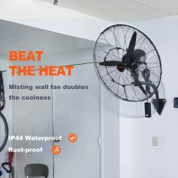Sumutustuuletin 74,9 cm vedenkestävä täysmetallinen runko 3 nopeutta varastoihin ja kasvihuoneisiin