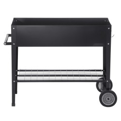 Kasvatuslaatikko korotettu galvanoitu teräs jaloilla ulkokäyttöön 108×49,5×80 cm