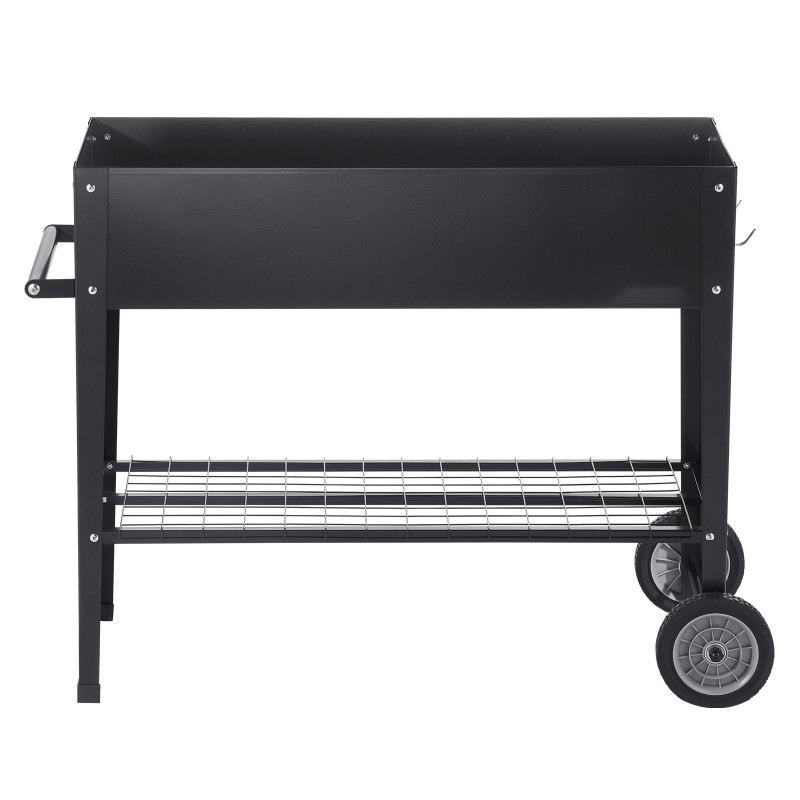 Kasvatuslaatikko korotettu galvanoitu teräs jaloilla ulkokäyttöön 108×49,5×80 cm