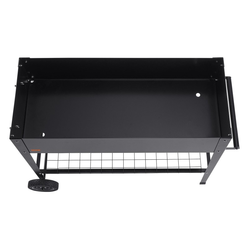 Kasvatuslaatikko korotettu galvanoitu teräs jaloilla ulkokäyttöön 108×49,5×80 cm