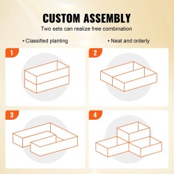 Korotettu kuusipuinen viljelylaatikko 240 x 60 x 25 cm avoin pohja