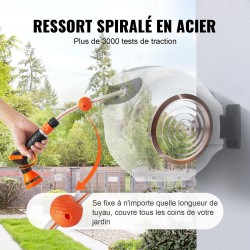 Seinään kiinnitettävä sisäänkelautuva letkukela 20 m 12 mm lukittava 180 asteen