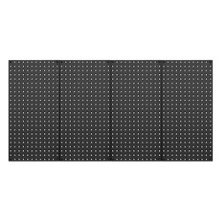 Metallinen reikälevy 4 paneelia 61 x 30 cm musta seinälle