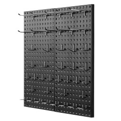 Metallinen reiällinen seinälevy 61 x 30,5 cm 2 levyä musta