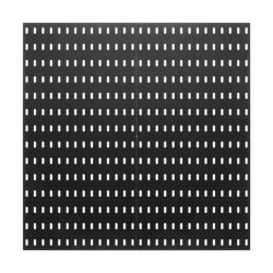 Muovinen reikälevysetti 280x280 mm 4 paneelia musta seinälle