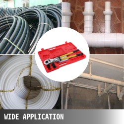 Käsikäyttöinen teräsputkipuristin 16–32 mm neljällä leukasarjalla PPR PEX PB PE PAP putkille