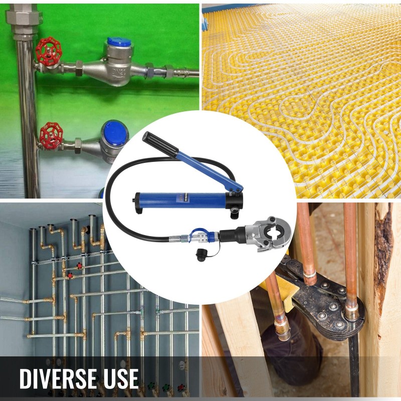 Hydraulinen puristuspihdi 6 tonnin puristusvoima putkikoot 16–32 mm PEX PB PPR PE