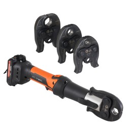 Akkukäyttöinen puristustyökalu putkille M15 M22 M28 leuat 2 kpl 18V akut kantolaukku