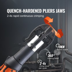 Akkukäyttöinen puristustyökalu putkille M15 M22 M28 leuat 2 kpl 18V akut kantolaukku