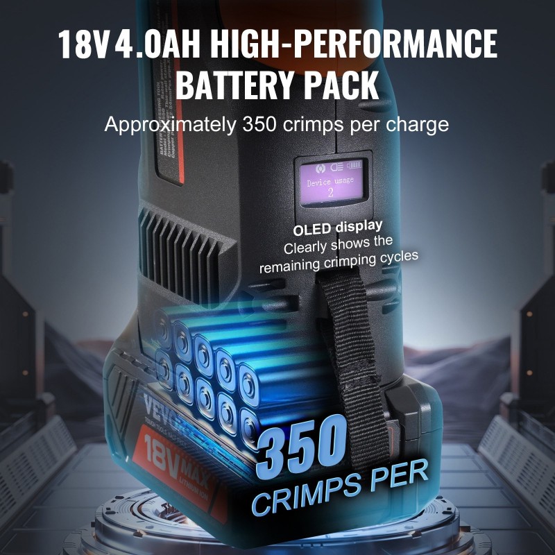 Johdoton sähköinen puristustyökalu kupari- ja ruostumattomille putkille 2x18V 4,0Ah puristusleuoilla