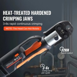 Akkukäyttöinen putkipuristin M15 M22 M28 leuoilla kahdella 18V 4.0Ah akulla