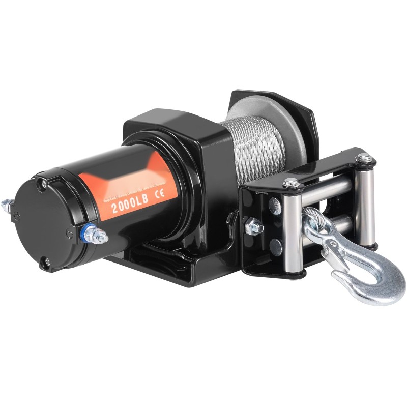 Sähkövinssi ATV ja UTV 907 kg 12V teräsvaijeri IP55 johdollinen kaukosäädin