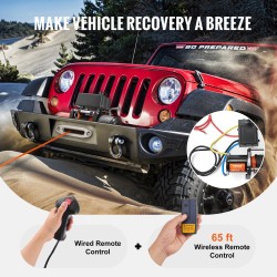 Sähkövinssi 2722 kg vetokyky 12V synteettinen köysi IP55 langaton kaukosäädin