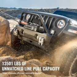 Sähkövinssi 12 V tasavirta 6,6 hv 6123 kg vetokyky teräsvaijerilla IP55 suojaus