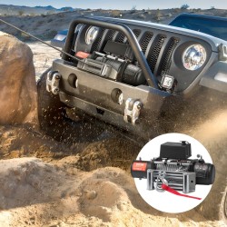 Sähkövinssi 12 V tasavirta 6,6 hv 6123 kg vetokyky teräsvaijerilla IP55 suojaus