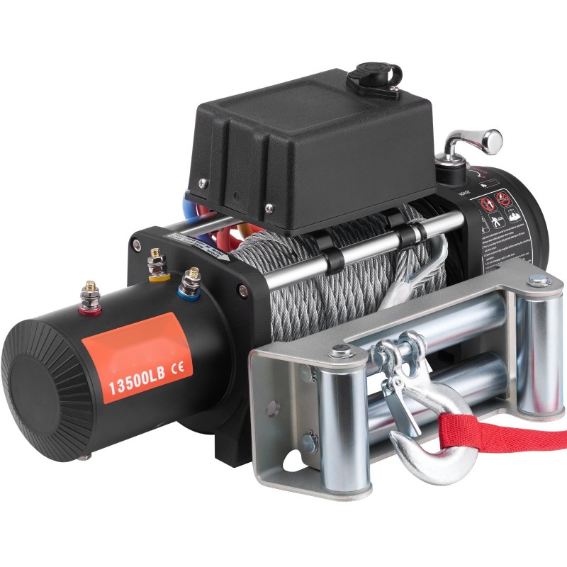 Sähkövinssi 12 V tasavirta 6,6 hv 6123 kg vetokyky teräsvaijerilla IP55 suojaus