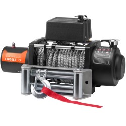 Sähkökäyttöinen vinssi 12V 8165 kg teräsvaijerilla IP55 kaukosäätimellä maastoautoille