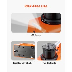 Sähköinen hydraulitunkki 15 tonnin nostokyvyllä LED-valaistuksella ja kaukosäätimellä