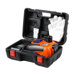 Sähköinen hydraulinen autotunkki 5 tonnia säädettävällä nostokorkeudella LED valolla kaukosäätimellä