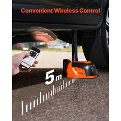 Sähköinen hydraulinen autotunkki 5 tonnia säädettävällä nostokorkeudella LED-valolla kaukosäätimellä