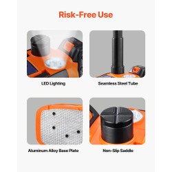 Sähköinen hydraulinen autotunkki 5 tonnia säädettävällä nostokorkeudella LED-valolla kaukosäätimellä