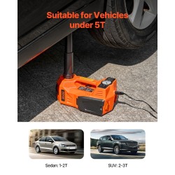 Sähköinen saksitunkki 5 tonnia 12V sisäänrakennettu täyttöpumppu turvavasara henkilöautoille katumaastureille kevyille