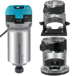 Puujyrsin 710W alumiiniseos kolmella pohjalla säädettävä kierrosluku