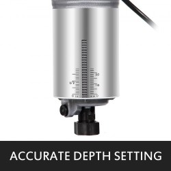 Jyrsin 710 W kompakti puuntyöstöön säädettävä 10000–30000 kierrosnopeus pehmeä käynnistys alumiinirunko