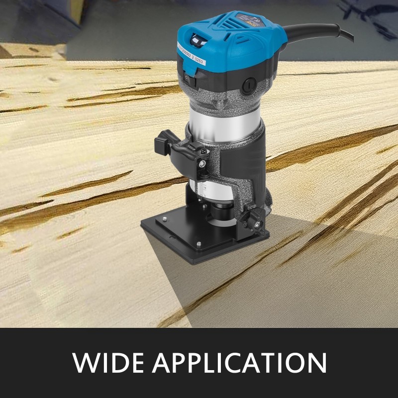 Kompakti puujyrsin 800W painevalettu alumiinirunko 10000–30000 kierrosta minuutissa neljällä pohjalla