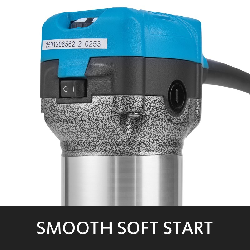 Kompakti jyrsin 800W 220V 6,35 ja 9,5 mm istukat syväys ja kallistusjalustalla