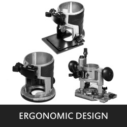 Kompakti jyrsin 800W 220V 6,35 ja 9,5 mm istukat syväys ja kallistusjalustalla