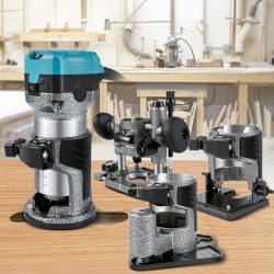 Puujyrsin alumiiniseosrunko 710 W neljällä pohjalla säädettävä nopeus