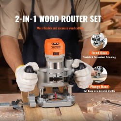 Puujyrsin 0,92 kW 6-portainen kompaktilla upotettavalla ja kiinteällä perusosalla